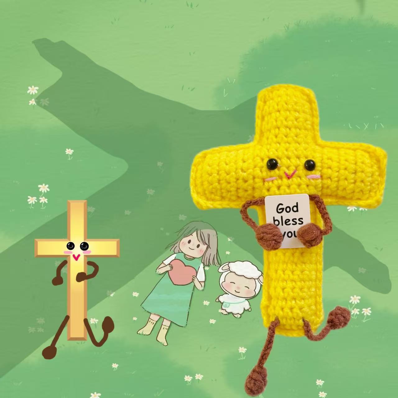 Renewable Energy Resources - Funny Crochet Emotional Support Jesus Cross