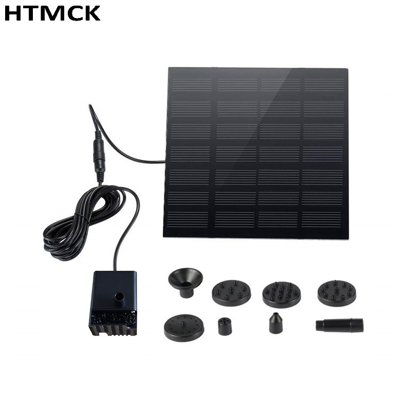 Solar Pool Pump Kit - 1.5W Mini Solar Fountain Pump Kit,