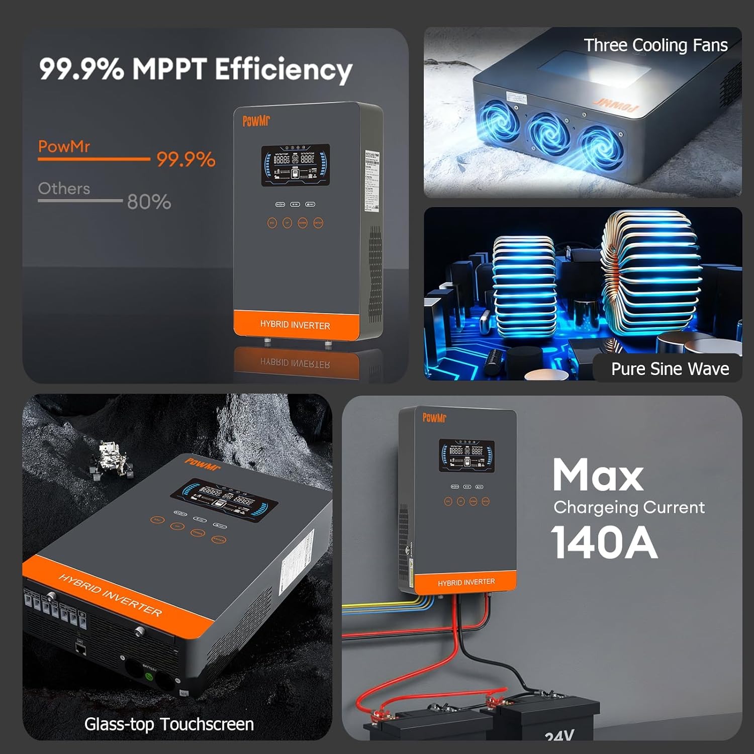 PowMr USA 4000W 24V Hybrid Sol - Solar Pump Controller recension och pris