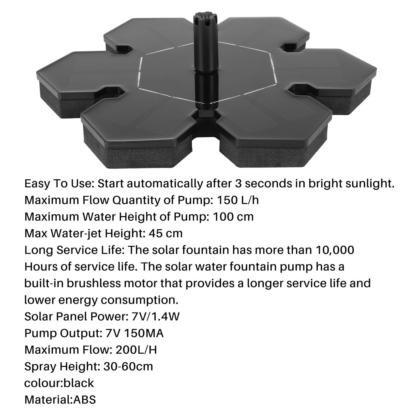 PZHI Solar Fountain Pump with  - Solar Pool Pump Kit recension och pris