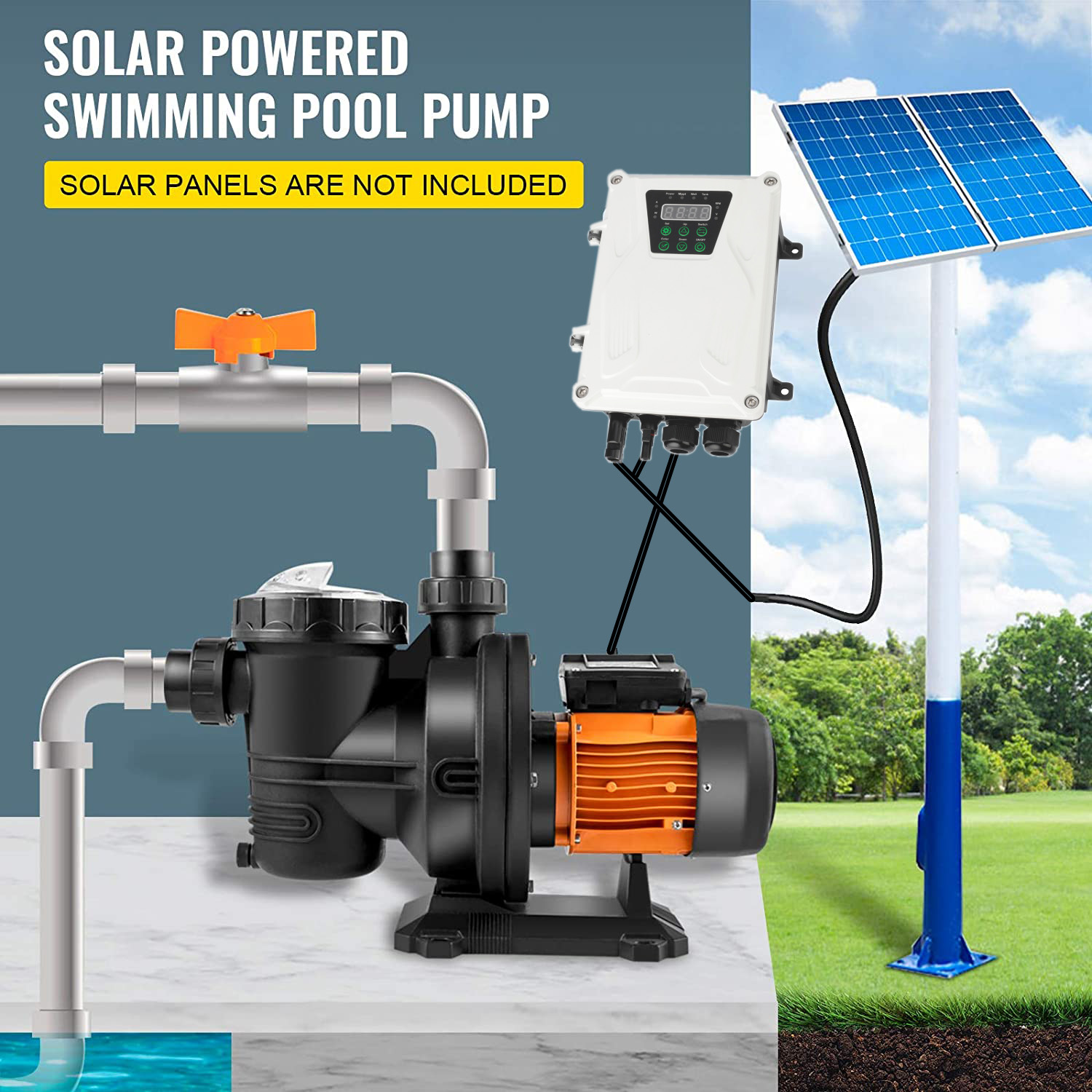2HP 1500W Solar Pool Booster P - Solar Pool Pump Kit recension och pris