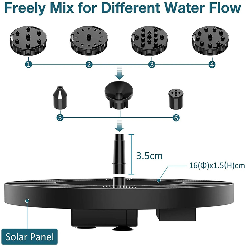 13cm Floating Solar Panel Sola - Solar Pool Pump Kit recension och pris