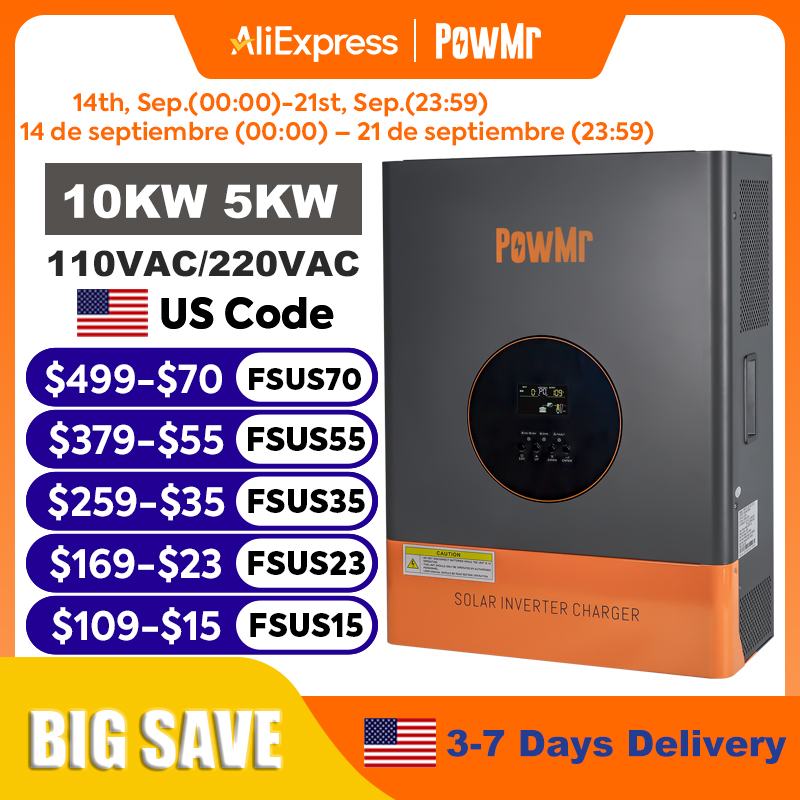 PowMr 10KW 5KW Split Phase Inv - Solar Pump Controller recension och pris
