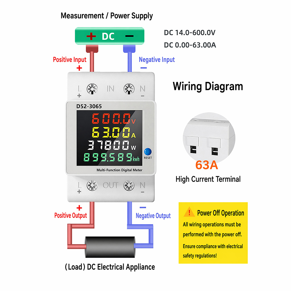 4 in 1 Din Rail DC Energy Mete - Renewable Energy Demonstration Kit recension och pris